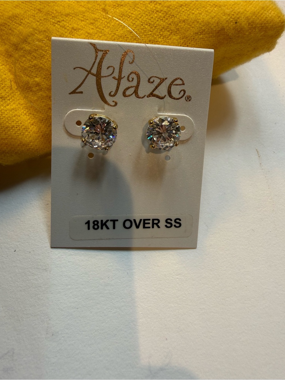 Clear Crystal Stud Earrings 925 Silver stud 3 CT faux diamond earrings